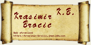 Krasimir Broćić vizit kartica